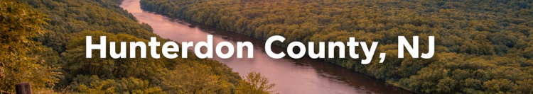 Sunset over the river in Hunterdon County, NJ.