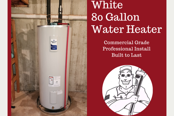 New install of an 80 gallon Bradford White Light Commercial hot water heater.