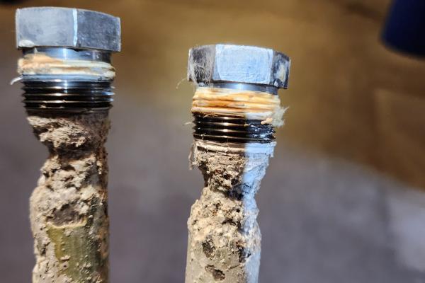 Sacrificial Anode Rods from a Commercial Hot Water Heater in Phillipsburg, New Jersey.