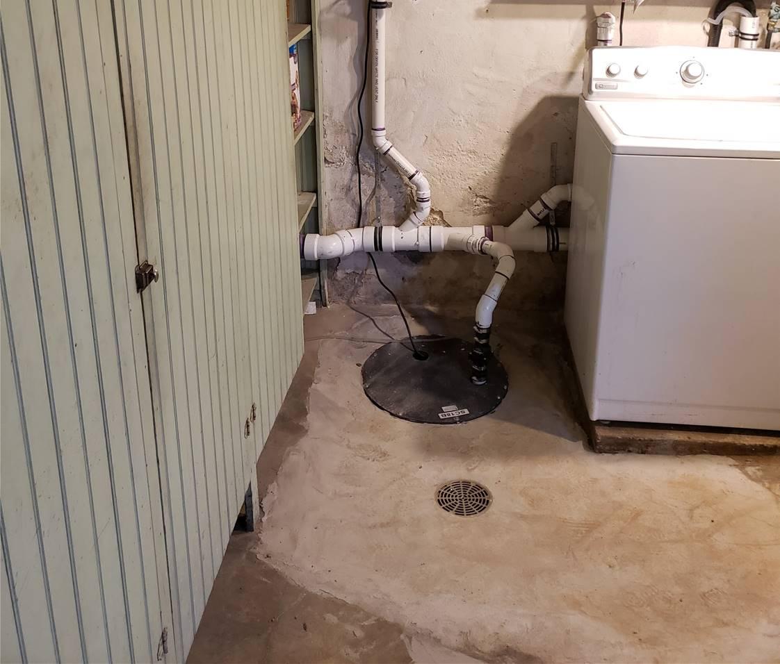 Sump Pump Installed in the Basement of a Customers Home