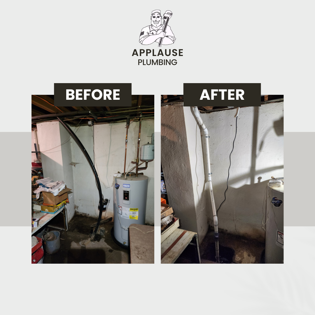 Before and After of a Sump Pump Installation