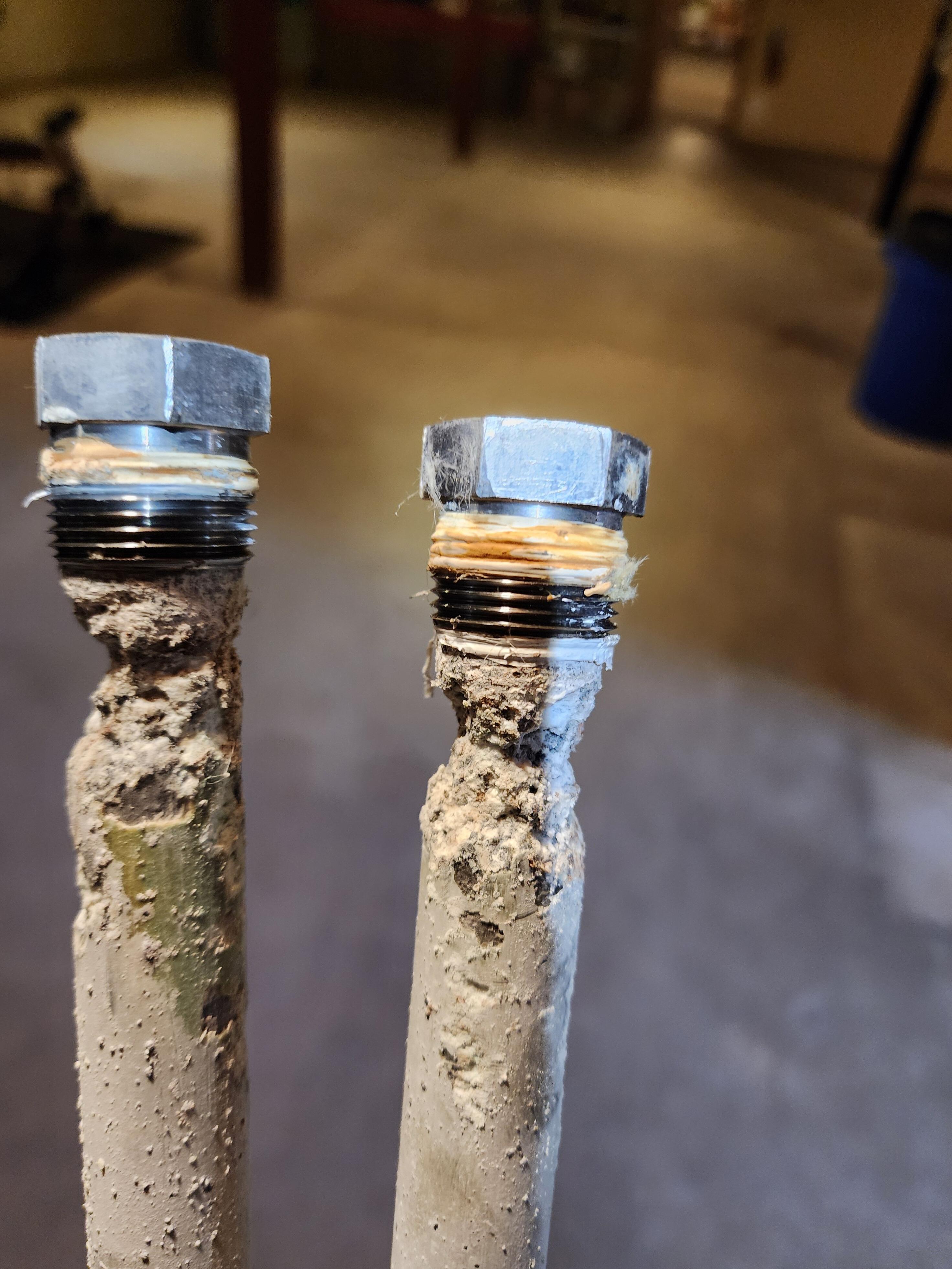 Sacrificial Anode Rods from a Commercial Hot Water Heater in Phillipsburg, New Jersey.